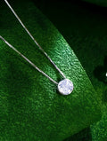 925 Sterling Silver Bezel Moissanite Pendant Necklace