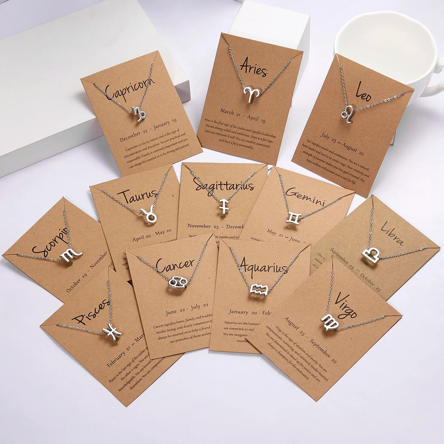 Zodiac Sign Pendant Choker Necklace