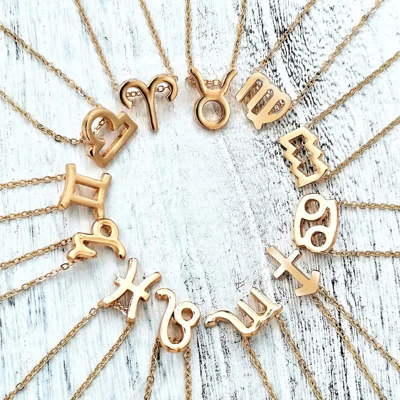 Zodiac Sign Pendant Choker Necklace