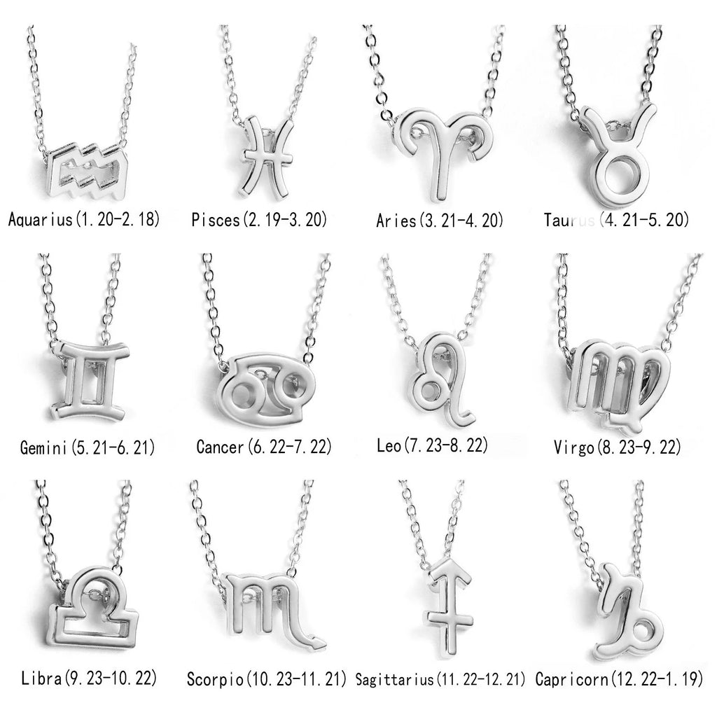 Zodiac Sign Pendant Choker Necklace