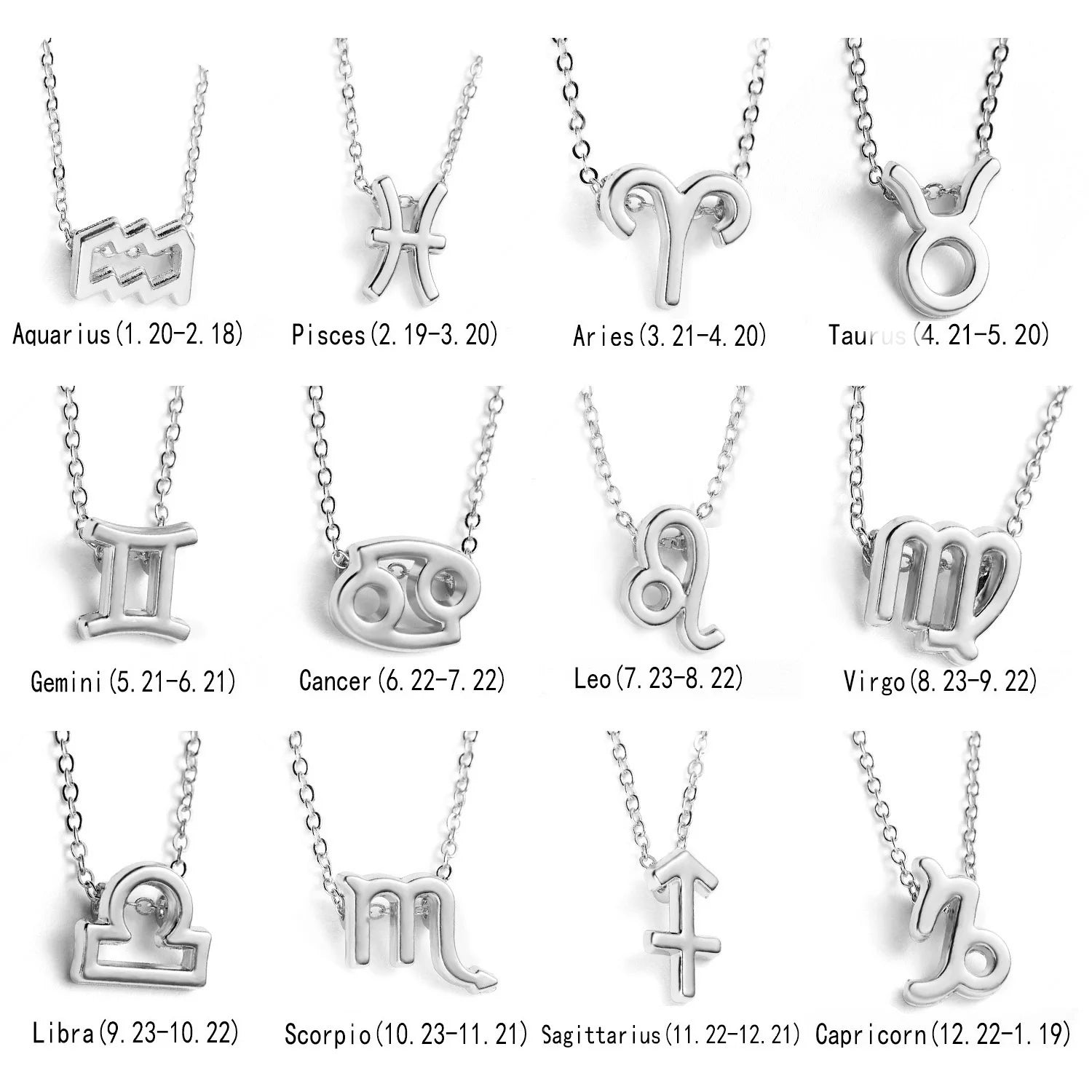 Zodiac Sign Pendant Choker Necklace