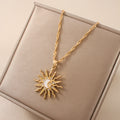Celestial Sun & Moon Pendant Necklace