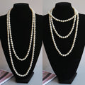 Layered Pearl Rope Necklace