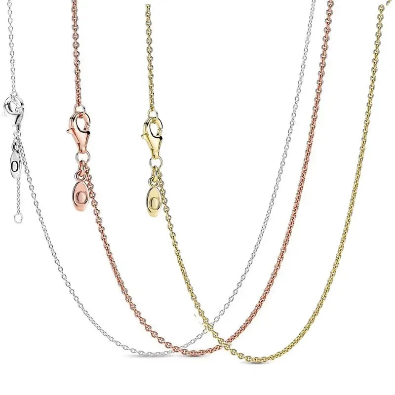 Sterling Silver Rose Gold Heart Pendant Necklace