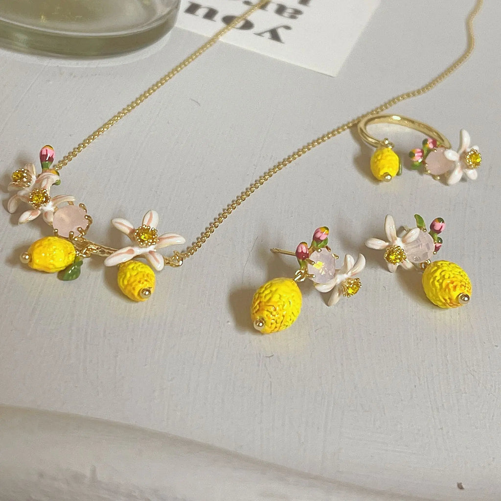 Sterling Silver Zircon Necklace & Bracelet Set