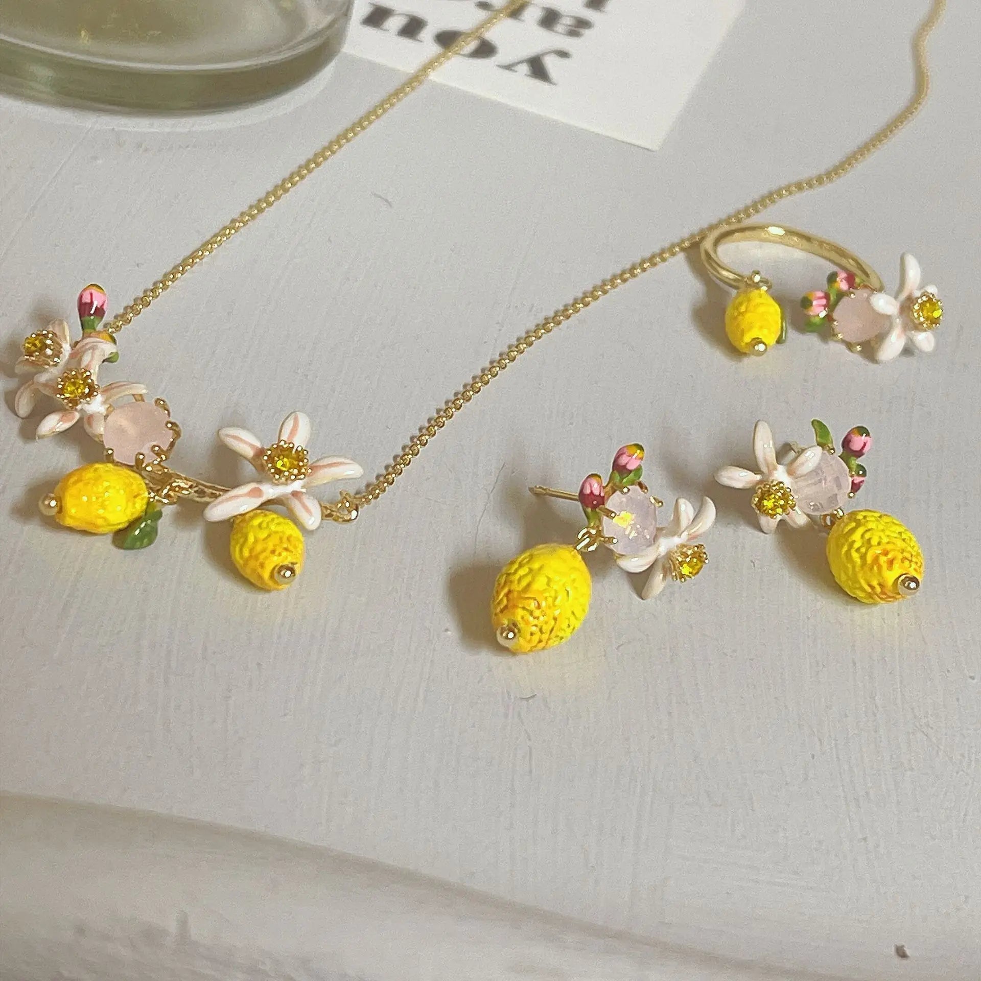 Sterling Silver Zircon Necklace & Bracelet Set