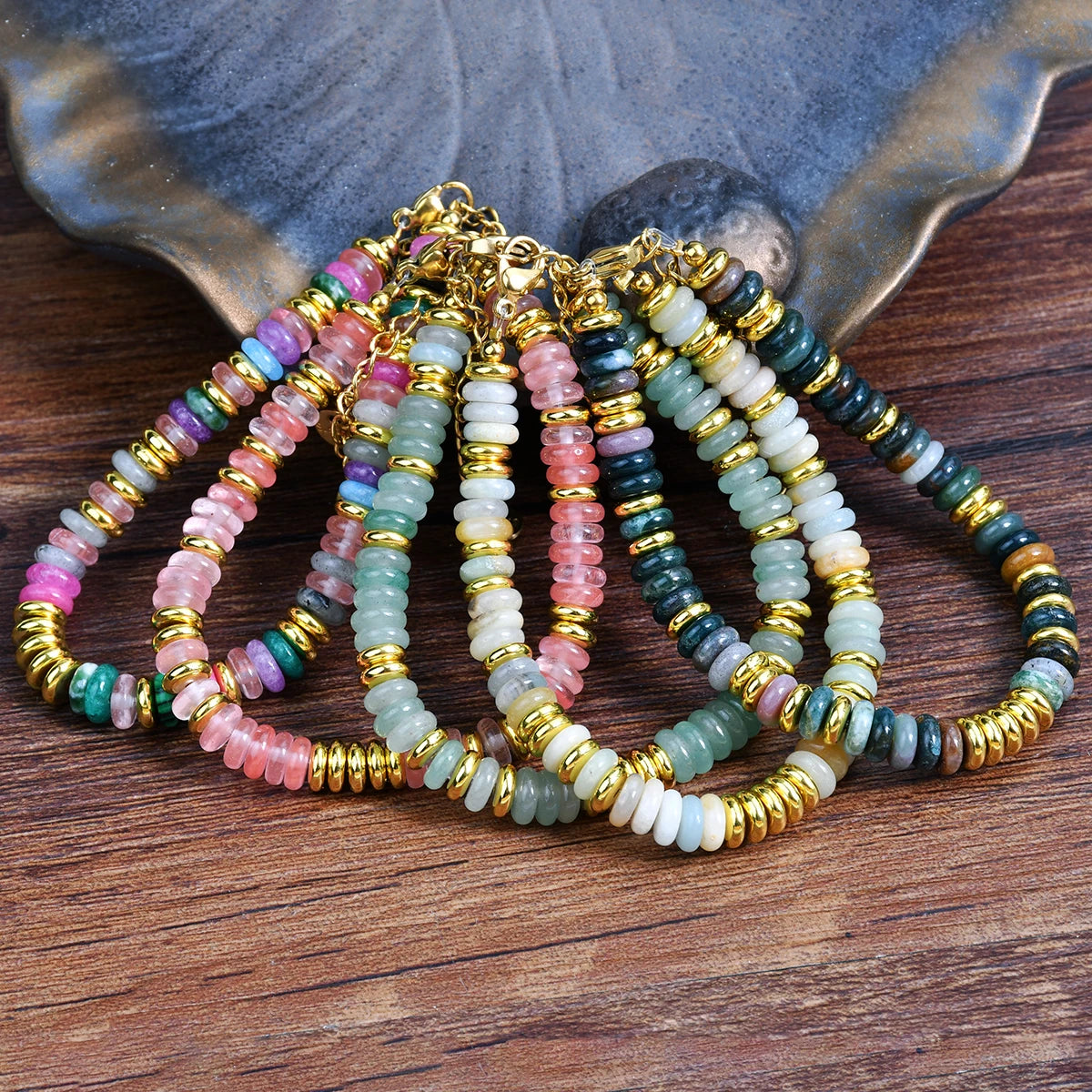 Natural Gemstone Beaded Bracelet