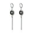 Collection - Gray Crystal Layered Lariat Necklace, Earring and Ring
