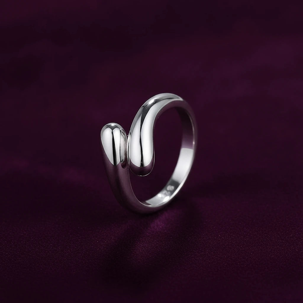 Sterling Silver Raindrop Ring