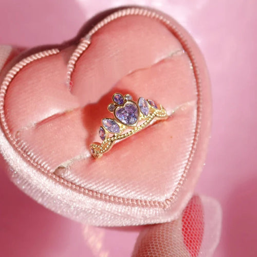 18K Gold-Plated Crown Tiara Ring