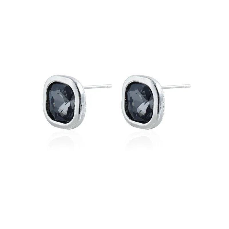 Collection - Gray Crystal Layered Lariat Necklace, Earring and Ring