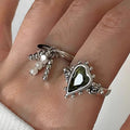 Emerald Zircon Statement Ring