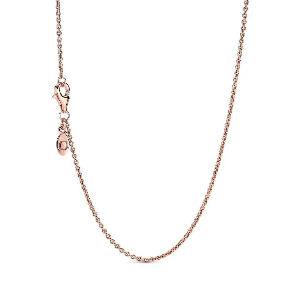 Sterling Silver Rose Gold Heart Pendant Necklace