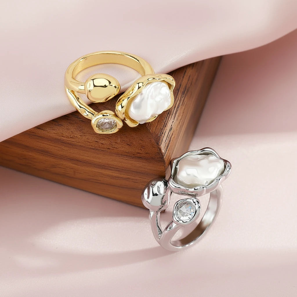 Baroque Pearl Statement Ring