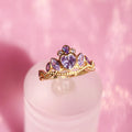 18K Gold-Plated Crown Tiara Ring