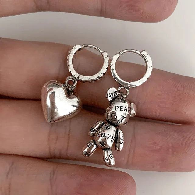 Collection -Silver Bear Pendant Necklace & Bracelet